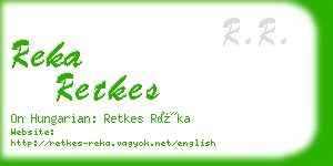 reka retkes business card